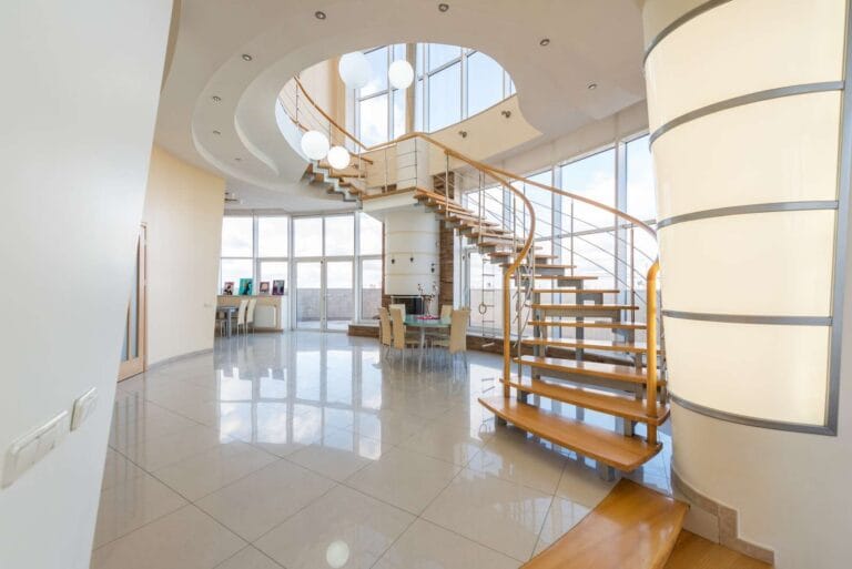 How to Clean Varnished Wood Floors: A Step-by-Step Guide 10 Interior of modern house with staircase