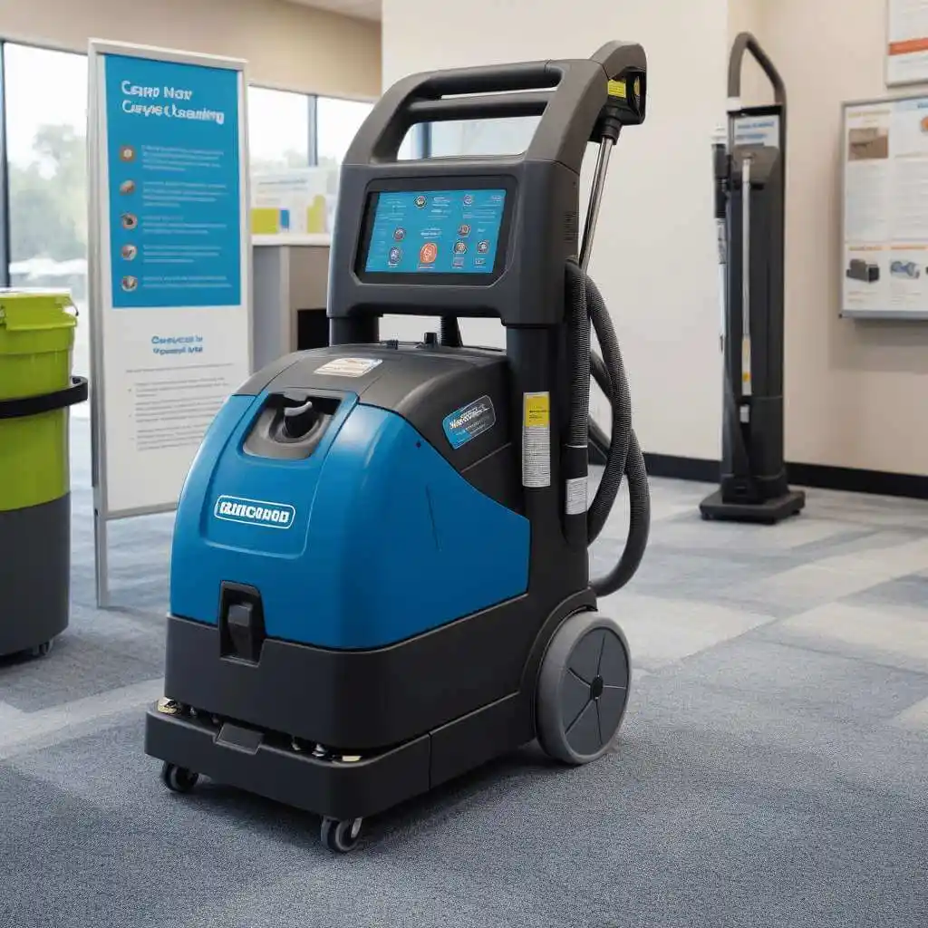 How to Select the Best Carpet Cleaning Tools for Your Home 3 A close-up of a well-organized display showcasing essential features of high-quality carpet cleaning equipment.