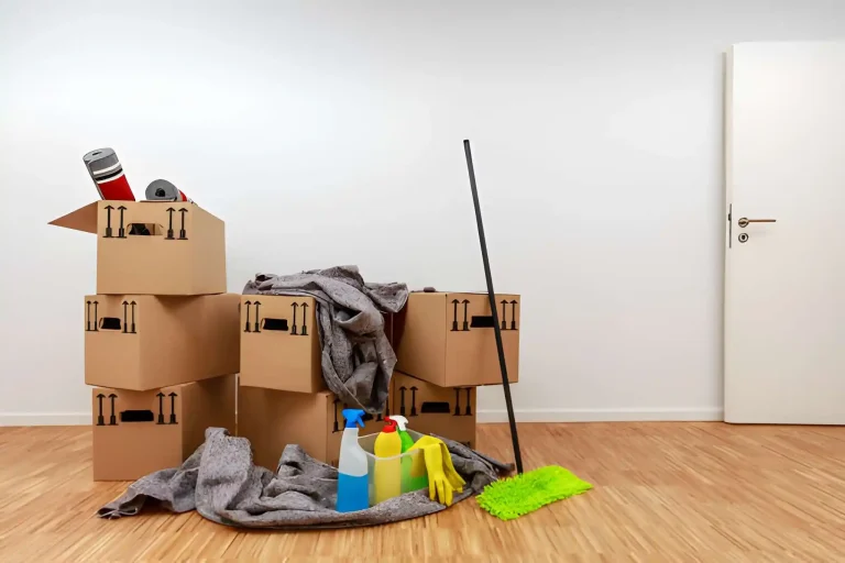 End of Tenancy Cleaning Checklist Dublin 7 Moving boxes and end of tenancy cleaning supplies